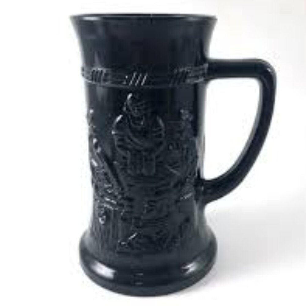 Indiana Glass Company black beer stein